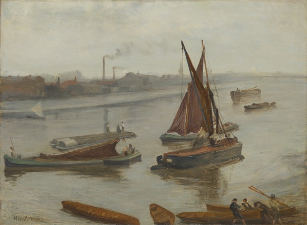 Grey and Silver: Old Battersea Reach - James McNeill Whistler (1863)