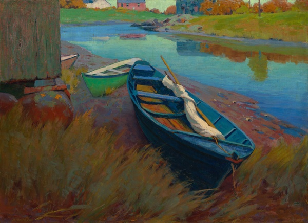 Boats at Rest - Arthur Wesley Dow (c. 1895)