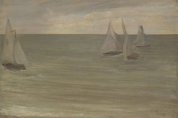 Trouville (Grey and Green, the Silver Sea) - James McNeill Whistler (1865)