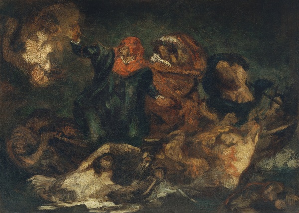 Copy after Delacroix's "Bark of Dante" - Édouard Manet (ca. 1859)