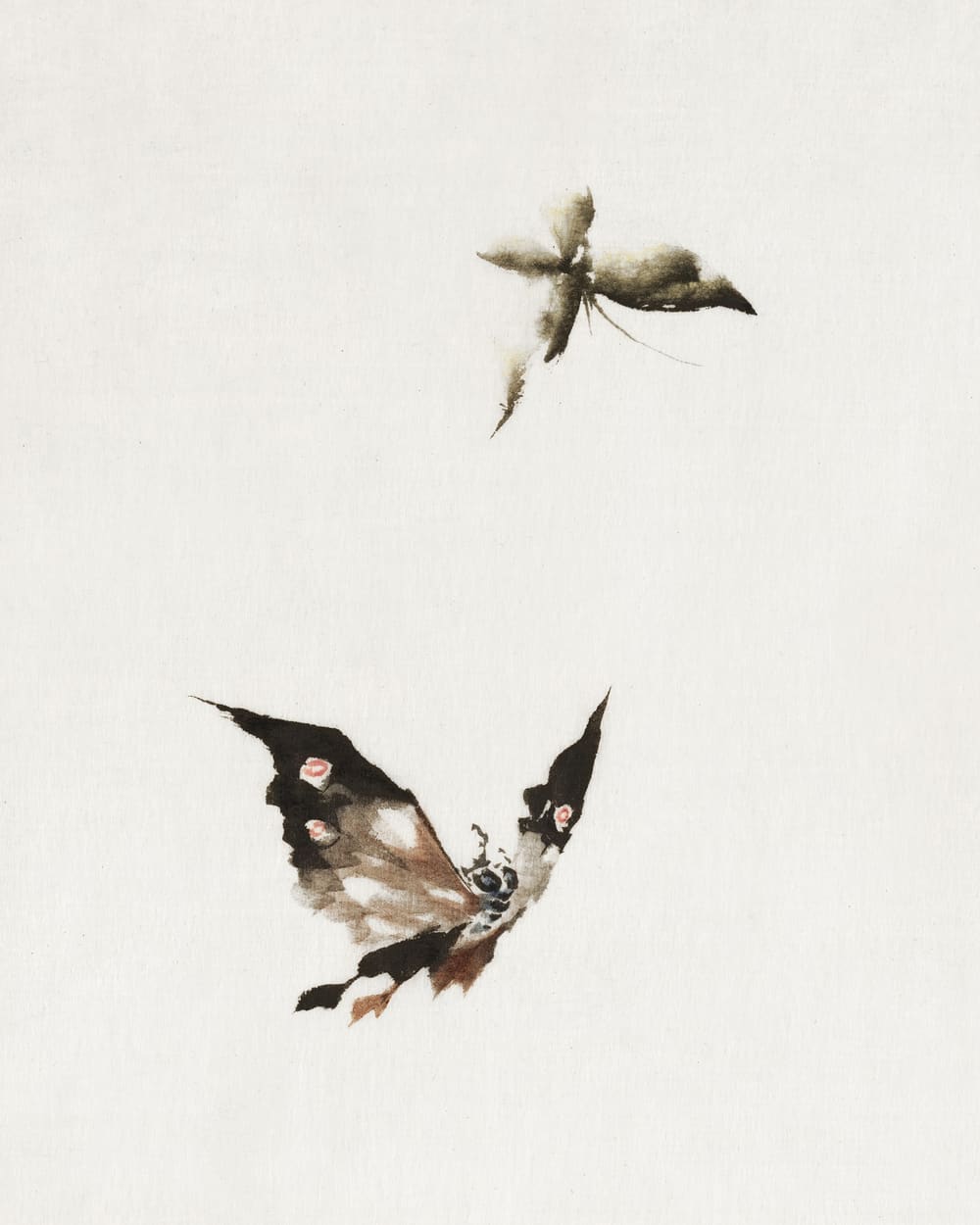 Butterfly and Moth - Katsushika Hokusai (c. 1830–1850)