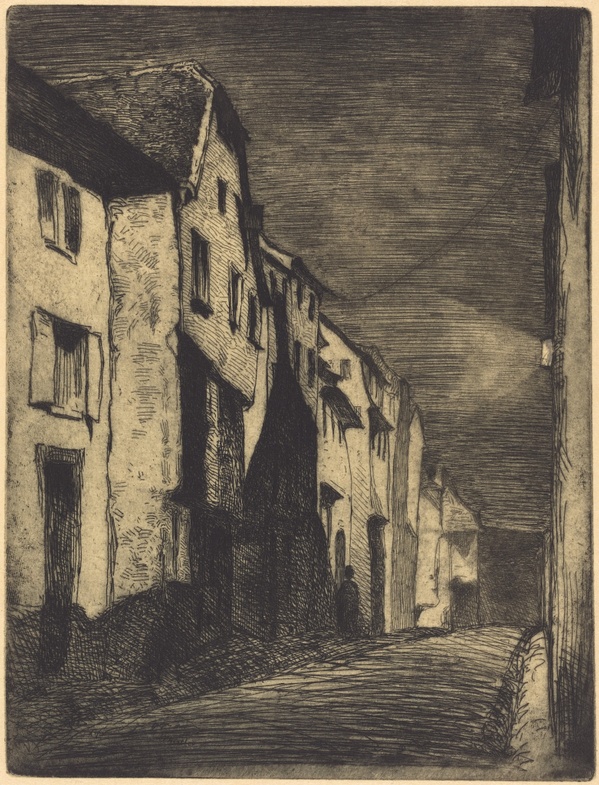 Street at Saverne - James McNeill Whistler (1858)